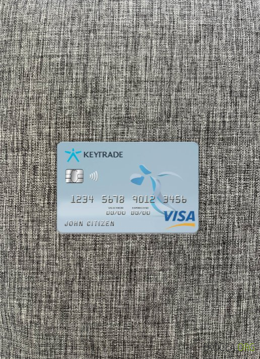 Photolook carte visa Belgique Keytrade Bank recto